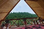 کلبه دوبلکس استخردار تکخواب جنگلی کاج در اسالم