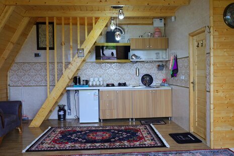 کلبه سوئیسی چوبی دوبلکس تکخواب توسکا در بابل