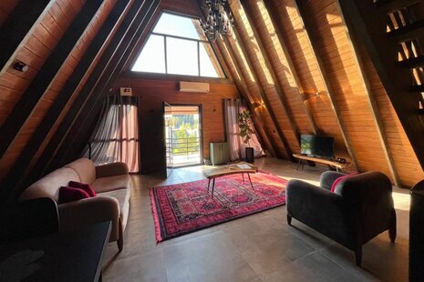 کلبه سوئیسی دوبلکس دوخواب لوکس راش در چالوس