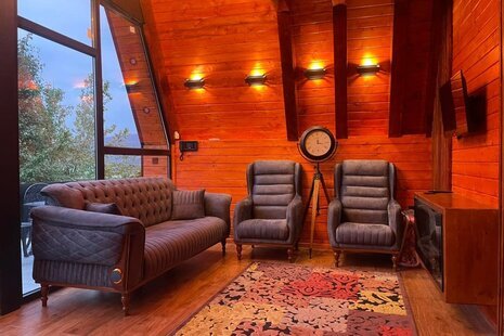 کلبه سوئیسی دوبلکس تکخواب جکوزی دار کلهو در شیرگاه