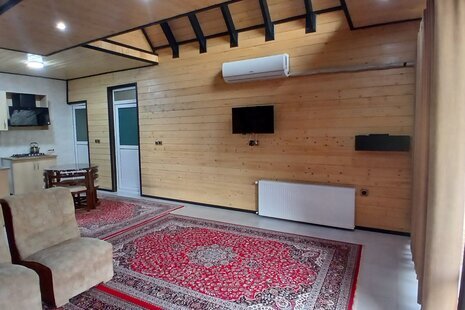 کلبه دوبلکس استخردار مبله دوخواب گل سرخ در چابکسر