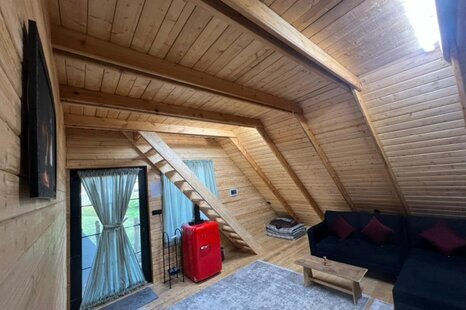 کلبه سوئیسی دوبلکس تکخواب کچاکومه واحد دل کومه در رشت