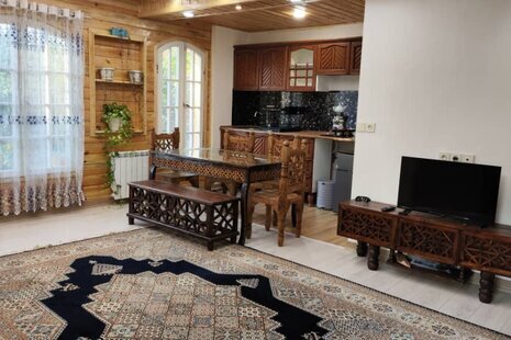 کلبه سوئیسی دوبلکس مبله تکخواب آرامش در خمام