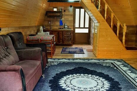 کلبه سوئیسی دوبلکس تکخواب جکوزی دار در شیرگاه