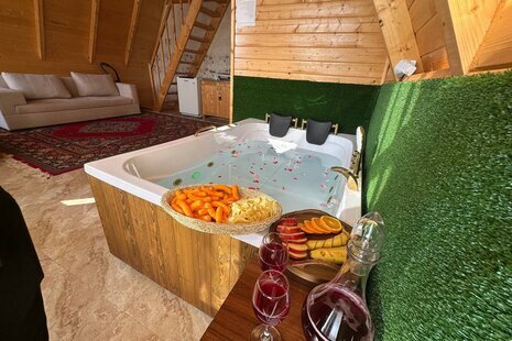 کلبه دوبلکس جکوزی دار تکخواب آریا در بابل