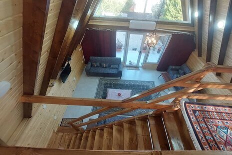 کلبه سوئیسی دوبلکس دوخواب جکوزی دار در متل قو