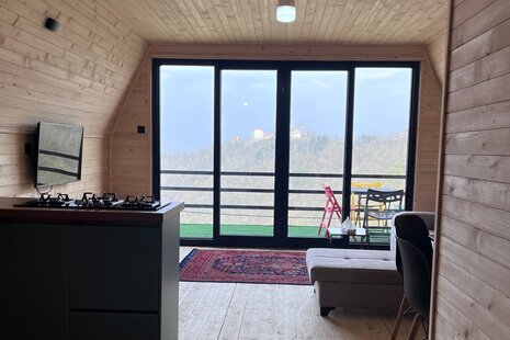 کلبه سوئیسی دوبلکس جکوزی دار مبله تکخواب در رامسر