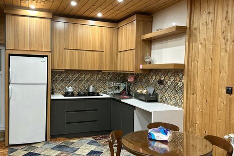 کلبه چوبی دوبلکس جکوزی دار مبله در ماسال