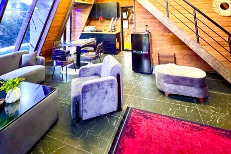 کلبه سوئیسی استخردار دو خواب آرزو در چالوس