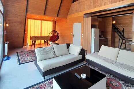 کلبه سوئیسی دوبلکس استخردار آوا در کردان