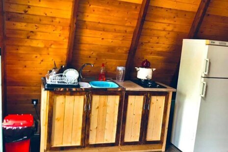 کلبه سوئیسی مبله دوبلکس جکوزی دار تک خواب در شیرگاه