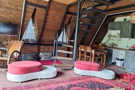 کلبه سوئیسی دوبلکس دوخواب گل انار در ماسال