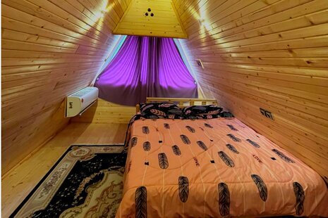 کلبه دوبلکس سوئیسی  چوبی بهشت پدری در سوادکوه