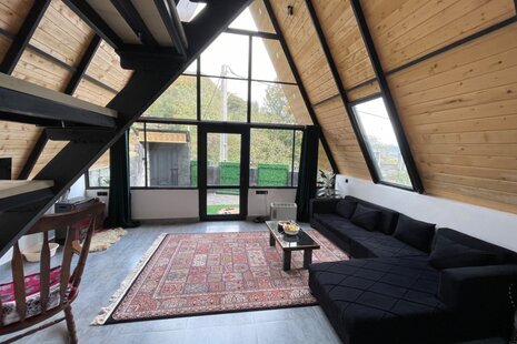 کلبه سوئیسی دوبلکس تکخواب آریمان در رستم آباد