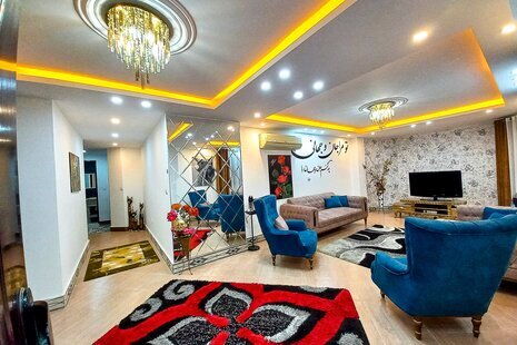 واحد مبله دوخواب در طبقه همکف ویلا در چالوس