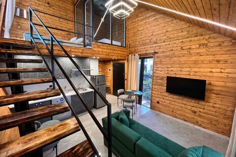 کلبه سوئیسی دوبلکس مبله ولکان در رامسر