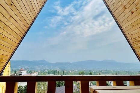 کلبه سوئیسی دوبلکس تکخواب جکوزی دار بهشت پدری (2) در سوادکوه