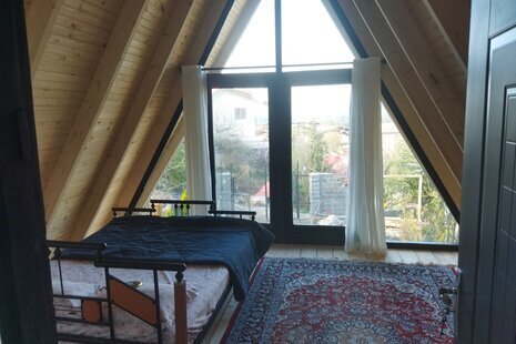 کلبه سوئیسی مبله دوبلکس دو خواب پسر جنگل در تنکابن