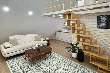کلبه سوئیسی دوبلکس استخردار مبله تکخواب  سفید در رستمکلا