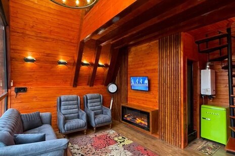 کلبه سوئیسی دوبلکس تکخواب جکوزی دار کلهو در شیرگاه