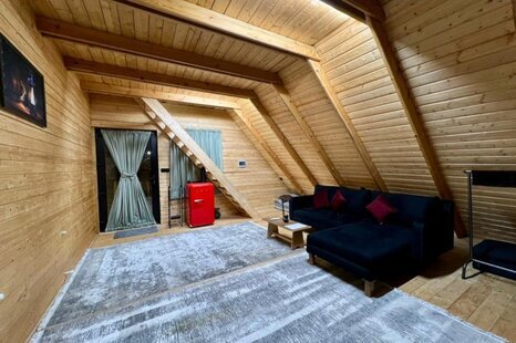 کلبه سوئیسی دوبلکس تکخواب کچاکومه واحد دل کومه در رشت