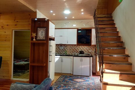 کلبه سوئیسی دوبلکس چوبی دوخواب در اسالم