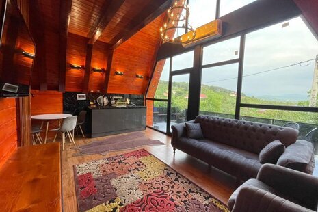 کلبه سوئیسی دوبلکس تکخواب جکوزی دار کلهو در شیرگاه