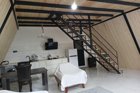 کلبه سوئیسی چوبی دوخواب سعادتی در اسالم