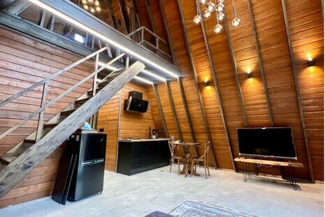 کلبه سوئیسی استخردار دوبلکس دوخواب آوان در چالوس