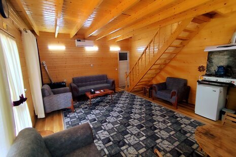 کلبه دوبلکس جکوزی دار تک خواب در سوادکوه