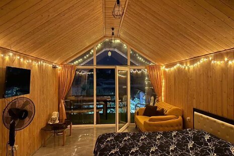 کلبه دوبلکس دوخواب مبله جکوزی دار گلدشت در کلاردشت