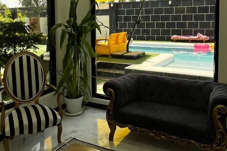 ویلا دوخواب استخردار باغستان در ساوجبلاغ