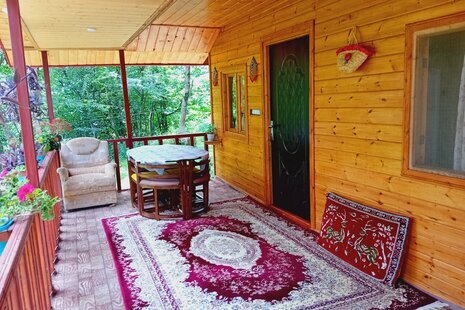 کلبه چوبی تکخواب مبله در ماسال