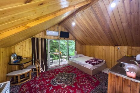 کلبه چوبی در شیرگاه