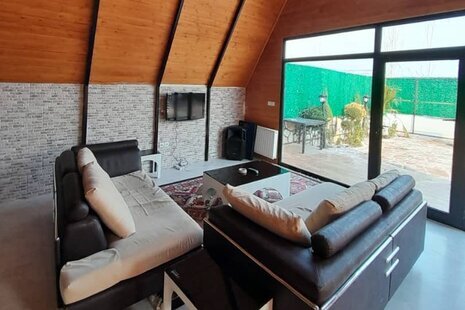 کلبه سوئیسی دوبلکس استخردار آوا در کردان