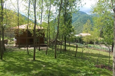 کلبه چوبی دوبلکس دوخواب جکوزی دار مسیر ییلاق در ماسال