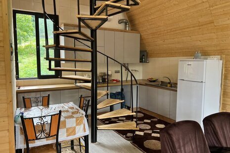 کلبه سوئیسی دوبلکس مبله تکخواب میران در تتکابن