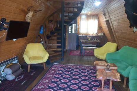 کلبه سوئیسی جکوزی دار مبله دوخواب گوهر در رامسر