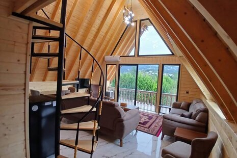 کلبه سوئیسی دوبلکس مبله دوخواب افرا در رامسر