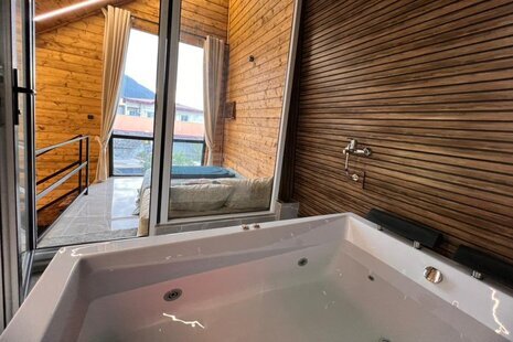 کلبه سوئیسی دوبلکس مبله ولکان در رامسر