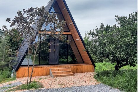 کلبه سوئیسی دوبلکس تکخواب یاشیک کومه در چمستان