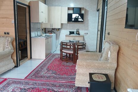 کلبه دوبلکس استخردار مبله دوخواب گل سرخ در چابکسر