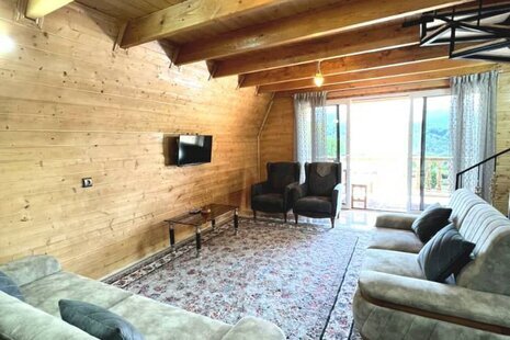 کلبه چوبی تریپلکس دوخواب در سوادکوه