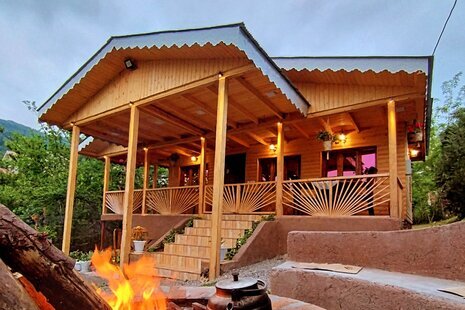 کلبه چوبی دوخواب گیلداد مبله در رشت