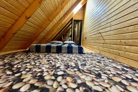 کلبه سوئیسی دوبلکس تکخواب کچاکومه واحد دل کومه در رشت