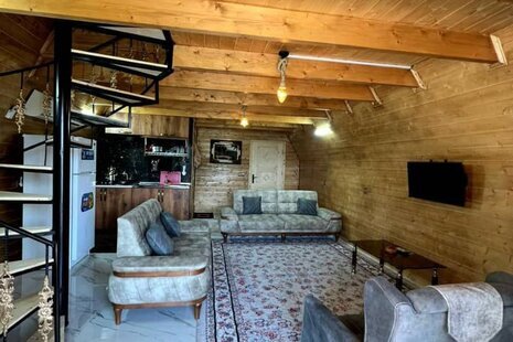 کلبه چوبی تریپلکس دوخواب در سوادکوه