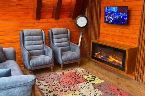 کلبه سوئیسی دوبلکس تکخواب جکوزی دار کلهو در شیرگاه