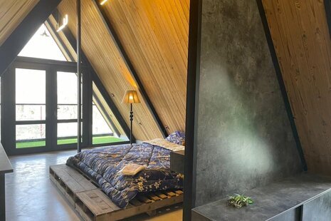 کلبه سوئیسی دوبلکس استخردار آرامش 1 در کردان