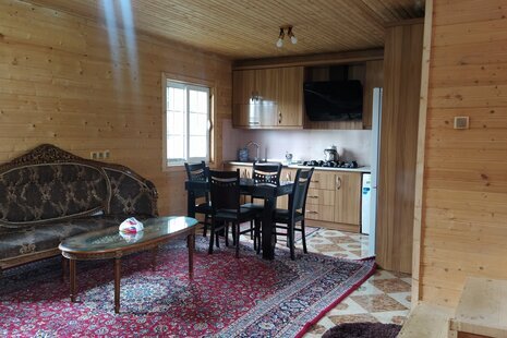 کلبه چوبی دنج دو خواب مبله در ماسال