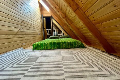 کلبه سوئیسی دوبلکس تکخواب کچاکومه واحد جان کومه در رشت